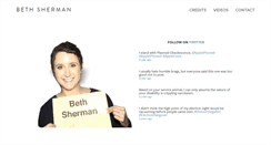 Desktop Screenshot of bethsherman.com